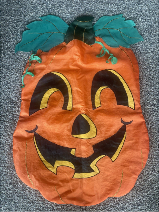 Unbranded Other - VTG Nylon 36” FLAG Hanging Jack-O-Lantern Halloween Pumpkin Yard Decor EUC Y2K